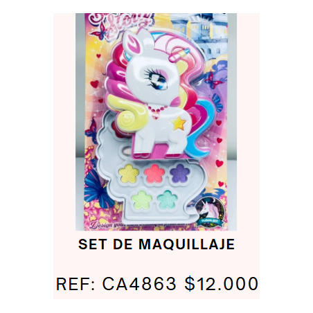 SET DE MAQUILLAJE DE UNICORNIO