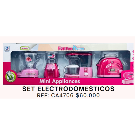 SET DE JUEGO CON ELECTRODOMESTICOS DE COCINA