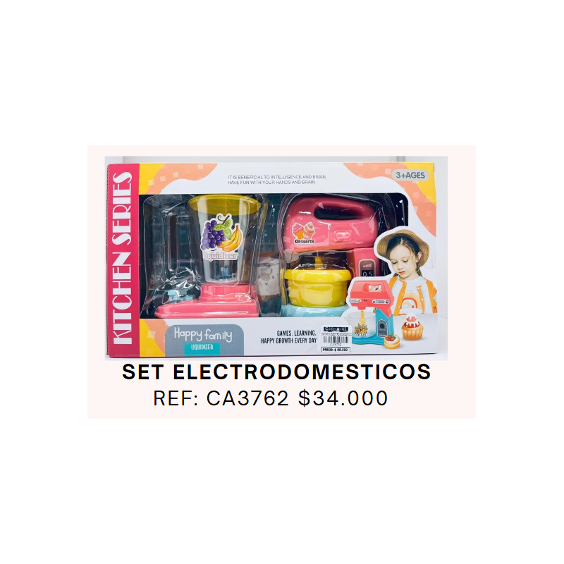 SET DE ELECTRO DOMESTICOS COCINA DE JUGUETE