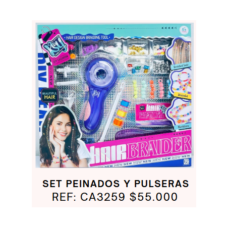SET DE JUEGO PARA PEINADOS