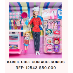 BARBIE CHEF CON ACCESORIOS