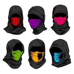 mascara de ninja de colores