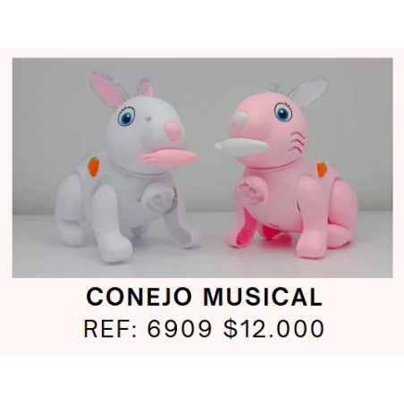 CONEJO DE JUGUETE CON LUCES Y SONIDOS