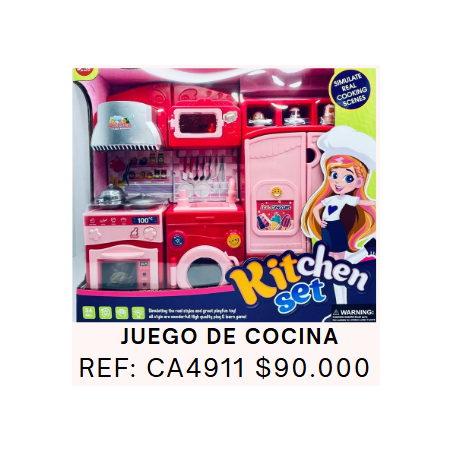 SET DE JUEGO DE COCINA PARA CASA DE MUÑECAS