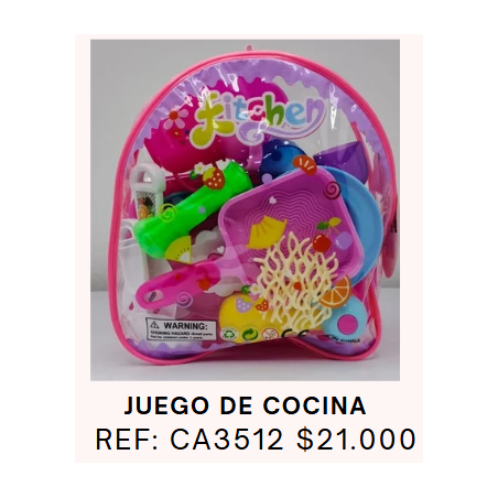 SET DE COCINA EN MALETA