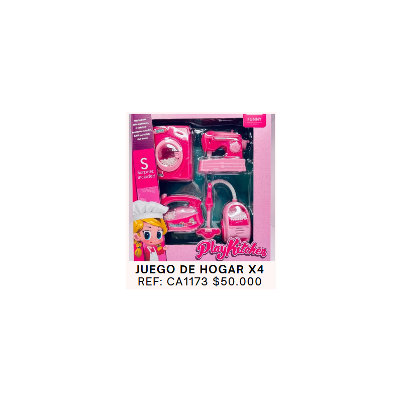 SET DE JUEGO CON ELECTRODOMESTICOS DE COCINA