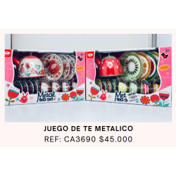 JUEGO DE TE METALICO