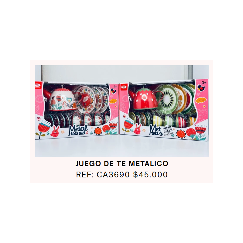 JUEGO DE TE METALICO