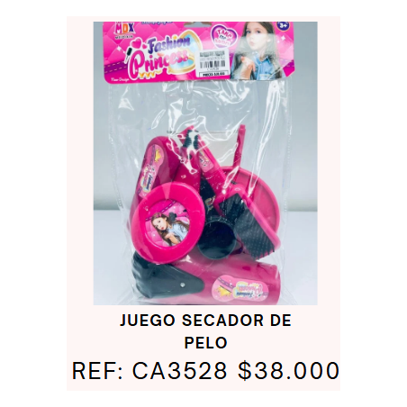 JUEGO DE ARTICULOS PARA PEINARSE