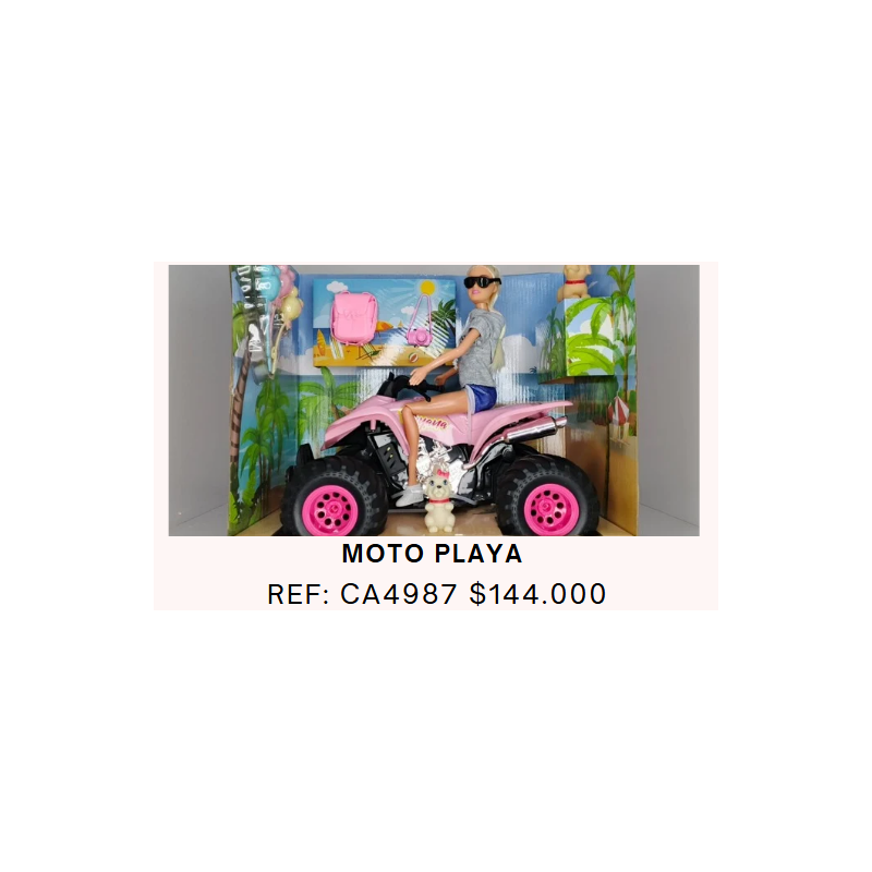 MUÑECA CON CUATRIMOTO