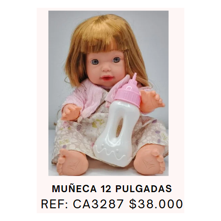 MUÑECA BEBE Y BIBERON