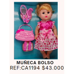 MUÑECA BEBE CON BOLSO