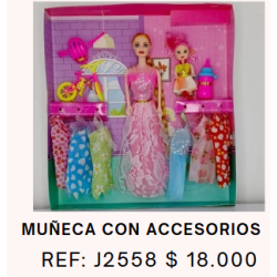 BARBIE Y BEBE VESTIDOR