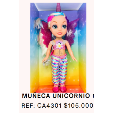 MUÑECA BEBE UNICORNIO