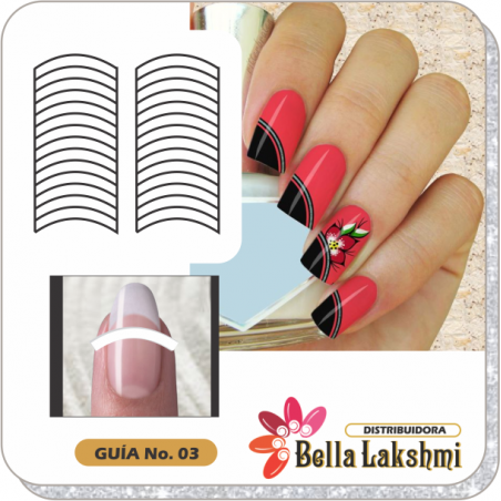 Guia plantilla Manicura francesa Bella Lakshmi Guia plantilla Manicura francesa Bella Lakshmi