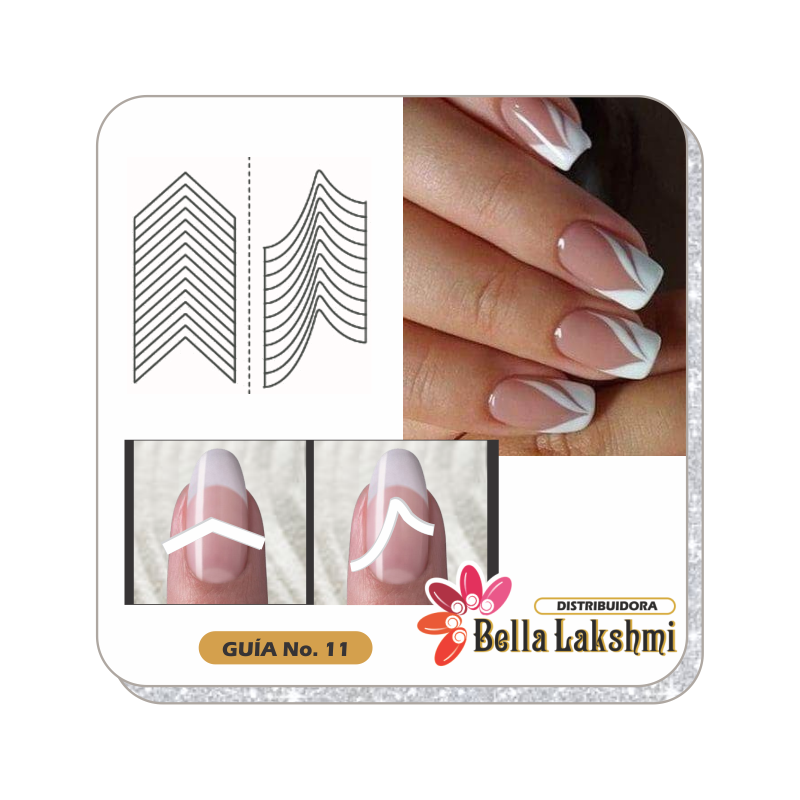 Guia plantilla Manicura francesa Bella Lakshmi