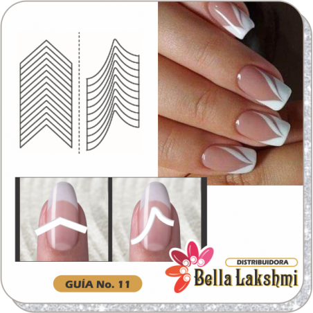 Guia plantilla Manicura francesa Bella Lakshmi Guia plantilla Manicura francesa Bella Lakshmi