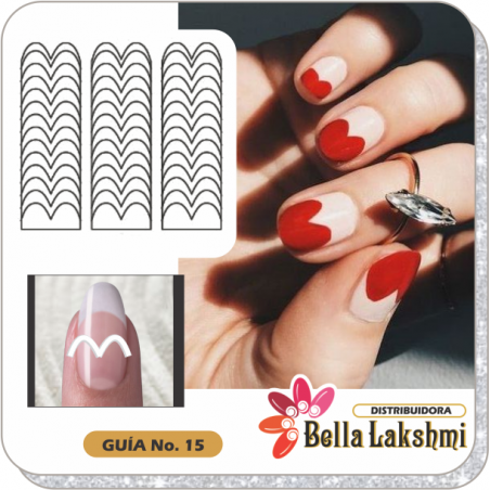 Guia plantilla Manicura francesa Bella Lakshmi