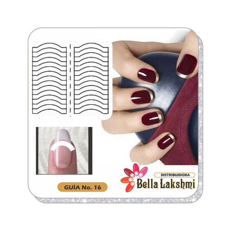 Guia plantilla Manicura francesa Bella Lakshmi