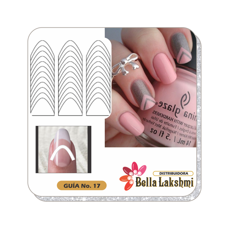 Guia plantilla Manicura francesa Bella Lakshmi