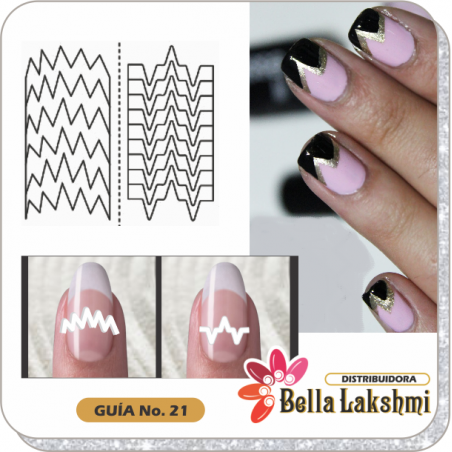 Guia plantilla Manicura francesa Bella Lakshmi