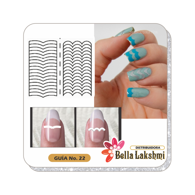 Guia plantilla Manicura francesa Bella Lakshmi