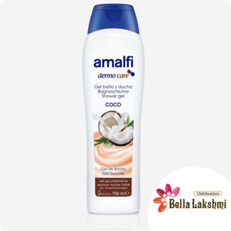 Amalfi dermo care gel de baño y ducha coco 750 ml