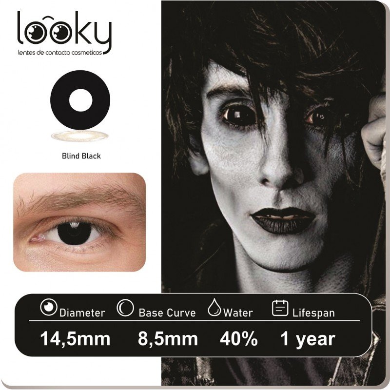 Lentes de Contacto Cosmeticos Blind Black