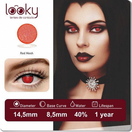 Lentes de Contacto Cosmeticos Red Mesh Lentes de Contacto Cosmeticos Red Mesh