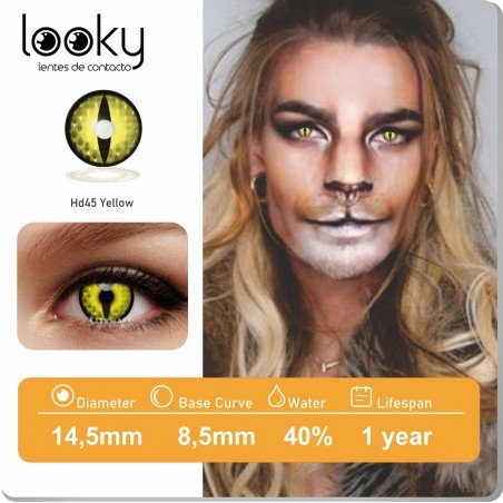 Lentes de Contacto Cosmeticos Hd 45 Yellow Lentes de Contacto Cosmeticos Hd 45 Yellow