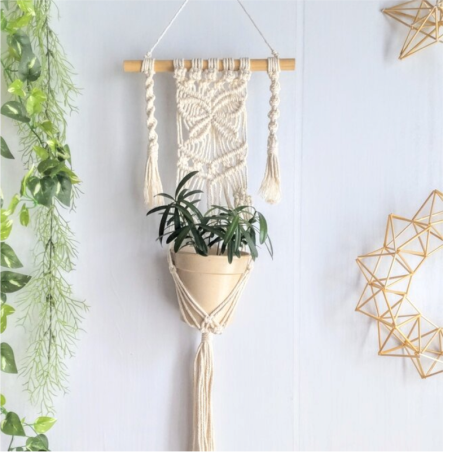 Colgante para Planta Tejido Macrame