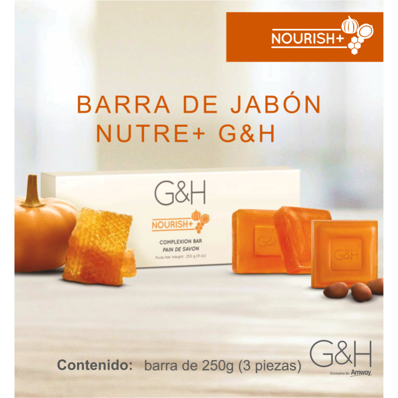 Barra de Jabon Nutritiva G y H Nutre + Amway