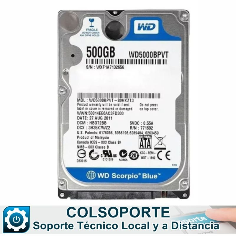 Disco duro WD Western Digital 500 gb en Pasto Nariño